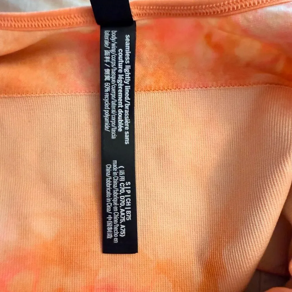 PINK Victoria's Secret Active Seamless Lightly Lined Sports Bra Orange Small